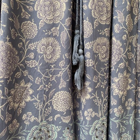 EAST Full Long Maxi Skirt Size Large Chiffon Asymmetrical Hem Gypsy Boho Sequins - Picture 8 of 11